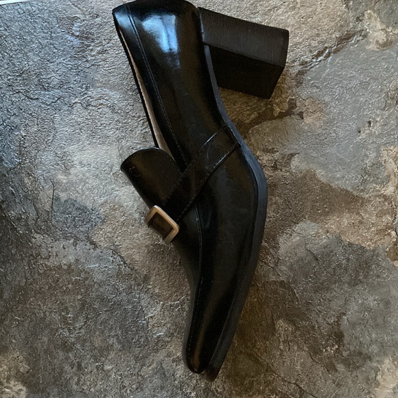 Vintage Calico Time Keeper Leather Heeled Loafers. Size 8 Beautifully Made EUC - Picture 3 of 9